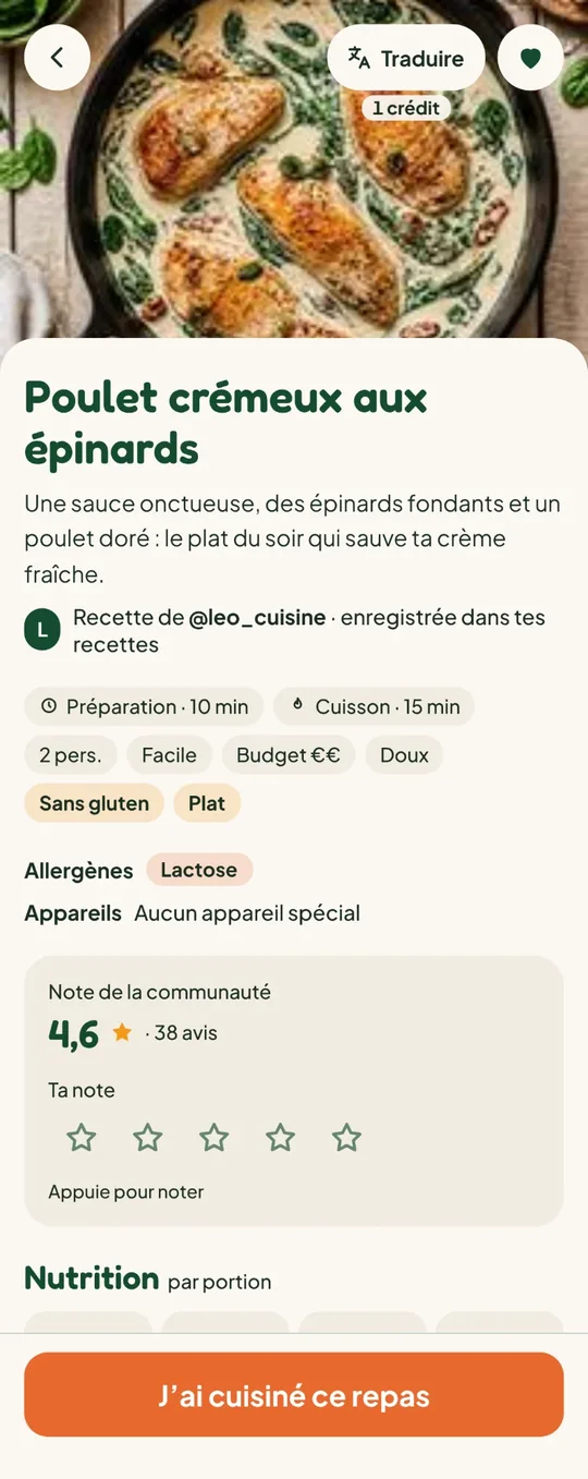 Chef Stockee — anti-gaspi — écran 4