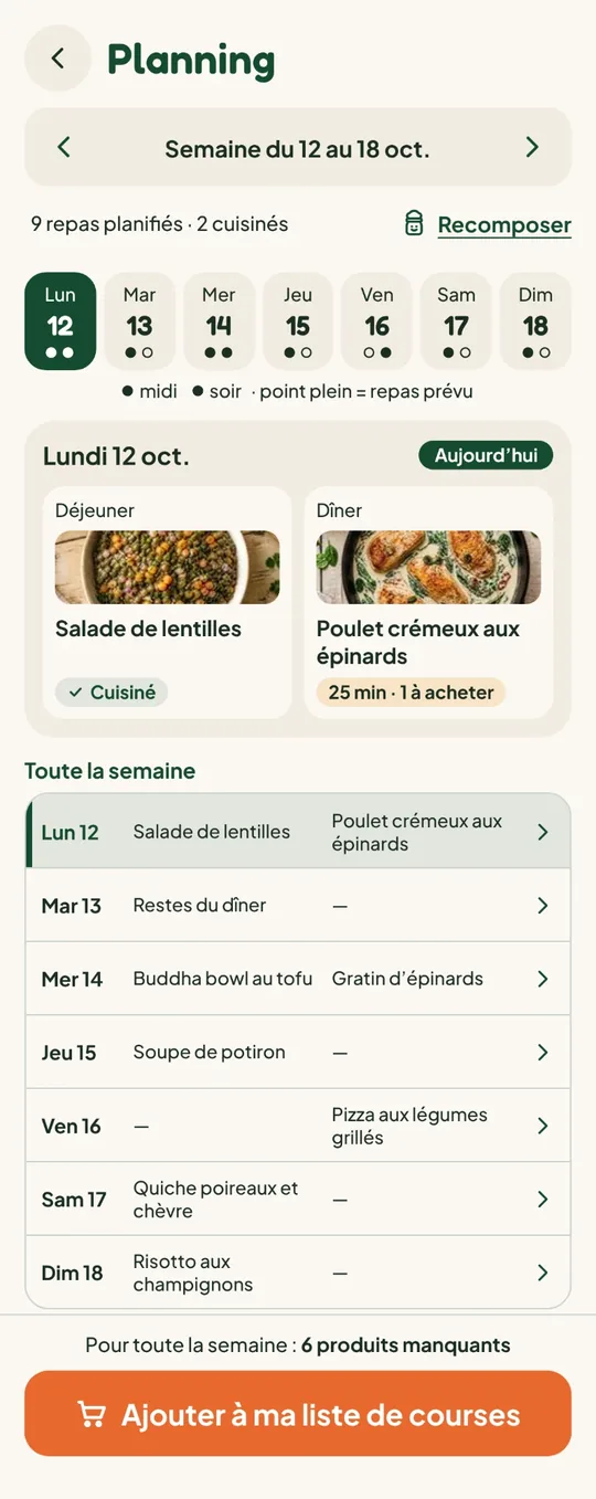 Chef Stockee — anti-gaspi — écran 5